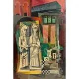 Howard Mandel, Saints Deposed, Oil on board