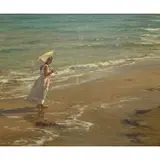 Felix Serra, Figure on the Beach, Oil on canvas
