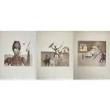 Don Quixote (The Dreamer), "Le Legacy by Salvador Dalí, Color etchings with aquatint on Japon paper, 1981, sold Nov 2023