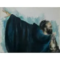 Figure with Head by Rafael Coronel, Mixed media on paper, sold Nov 2023