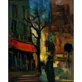 Giuseppe Minardo, Roma /Angolo di Periferia (Rome/ Corner of the Suburbs), Oil on artist board