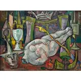 Emmanuel G. Romano, Thor With Crown and Broken Idol, Oil on board