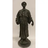 Charles Masse, Jeune Arabe, Large Bronze Sculpture of an Arab boy