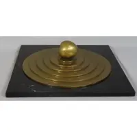 Apple On Discs by Paul Suttman, Gilt bronze, sold Nov 2023