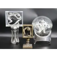 Ernest Bottomley, Alwin Gallery, 2 Aluminum and 1 bronze sculptures