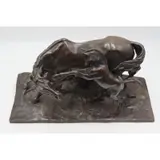 Pierre Jules, MENE (French, 1810-1879), A large bronze horse grouping signed on the base