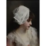 Gustave Jean Jacquet, Girl Wearing a Bonnet, Oil on panel