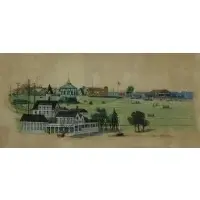 Stevan Dohanos, Martha's Vineyard, Oak Bluffs, Watercolor and gouache