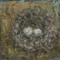 Gandy Brodie, Nest, 1973, Oil on board