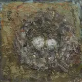 Gandy Brodie, Nest, 1973, Oil on board