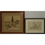 Anne Goldthwaite, Pigeons, Watercolor on paper