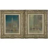 Johann Berthelsen, Pair of New York City Street Scenes