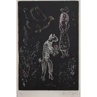 Nuit d'Ete (Summer's Night), 1973 by Marc Chagall, Lithograph on Arches paper, sold Oct 2023