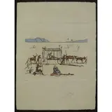 Untitled by Salvador Dalí, "Judgement 1981"Hand colored etching and aquatint on Japon paper, sold Oct 2023