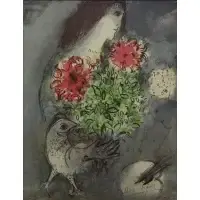 Marc Chagal, Muse of an Artist, Offset Color Lithograph