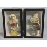 Moira Fain, Untitled, 2 Collage sculptures In Diorama Style Display Cases
