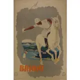 Italian Travel Poster, Brioni (Polo Player), Original lithograph poster printed by Coen Milano 1937