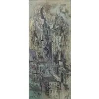 Yuen Chinn, 61. From a Yonkers, NY collection. Dimensions: 36, Oil on canvas