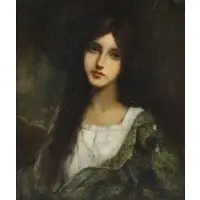 François Martin-Kavel, Portrait of a Young Lady, Oil on canvas