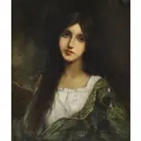 François Martin-Kavel, Portrait of a Young Lady, Oil on canvas