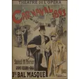 Ferdinand Lunel, Theatre de L'Opera, Carnaval, 3me Bal Masque, 1893, Lithographic poster