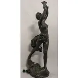 Félix Charpentier, Untitled, Large Bronze figural Sculpture as a lamp