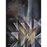 City of Glass by Leonardo Nierman, Oil on board, sold Sep 2023