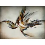 Leonardo Nierman, Bird of Paradise, Oil on board