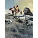 William Burlingame, Little Bears Outriders, Oil on board