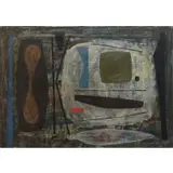 Joe Stefanelli, Untitled- Abstract Composition, 1949, Oil on canvas