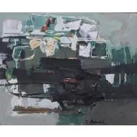 Zvi Meirovich, Abstract Composition, Oil on canvas