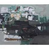 Zvi Meirovich, Abstract Composition, Oil on canvas