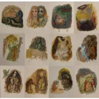 The Story of King David by Reuven Rubin, The complete portfolio of 12 lithographs on wove paper, sold Sep 2023
