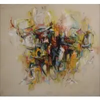 Paul Brach, Senacherib, Large oil on canvas