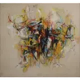 Paul Brach, Senacherib, Large oil on canvas