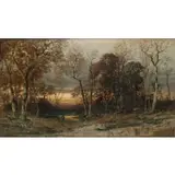 Christopher Shearer, Forest Landscape, Oil on canvas on board