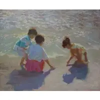D. Burns, Sunwashed, Oil on board
