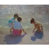 D. Burns, Sunwashed, Oil on board