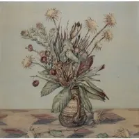 John Wenger, Desert Flowers, Watercolor