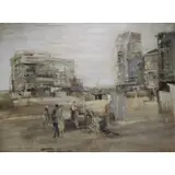 Roger de Coninck, Plage Du Nord, Large oil on canvas