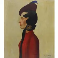 Joseph Stella, Portrait of Clara Fasano, 1944, Oil on canvas
