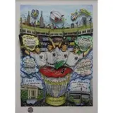 Charles Fazzino, The Core Four, Mixed media, 3-D serigraph on 100% acid free rag museum paper