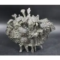 Rodger Mack, RA Mack CA 62, Brutalist bronze sculpture