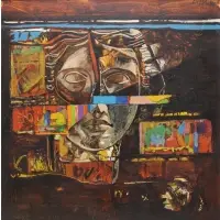 John Corbidge, Untitled, 1981 (Abstract Head), Oil on canvas