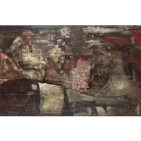 Alberto Sartoris, Tra la Rocce, 1960, Large oil on board