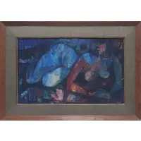 Mochtar Apin, Reclining nude, Oil on canvas