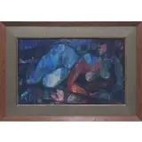 Mochtar Apin, Reclining nude, Oil on canvas