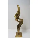 Leonardo Nierman, Flame of Hope, Large Gilt bronze abstract sculpture
