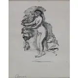Pierre-Auguste Renoir, Femme au cep de vigne, , from the Twelve Lithographs of Renoir