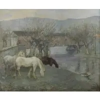 Paul King, November Morning, Large oil on canvas